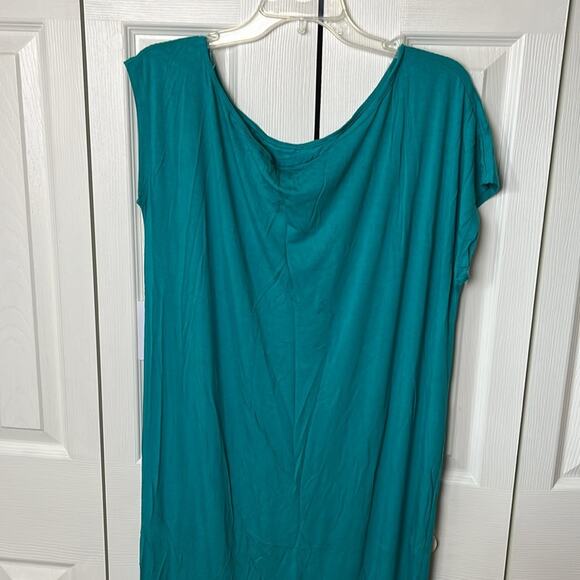 Six Fifty Solid Maxi Dress Teal Large - Picture 4 of 8